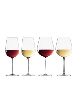 Discount 🎁 Lenox Signature Series Warm & Cool Region 4-Piece Wine Glass Set ✔️