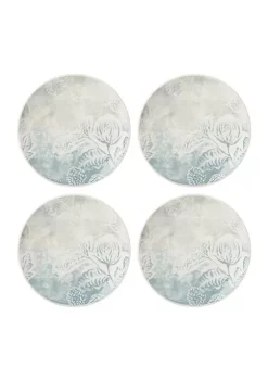Deals ❤️ Lenox® Textured Neutrals Floral 4-Piece Accent Plate Set ⌛