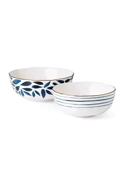 Wholesale 🛒 Lenox Blue Bay 2-Piece Nesting Bowl Set 💯 -Lenox store Belk 1066