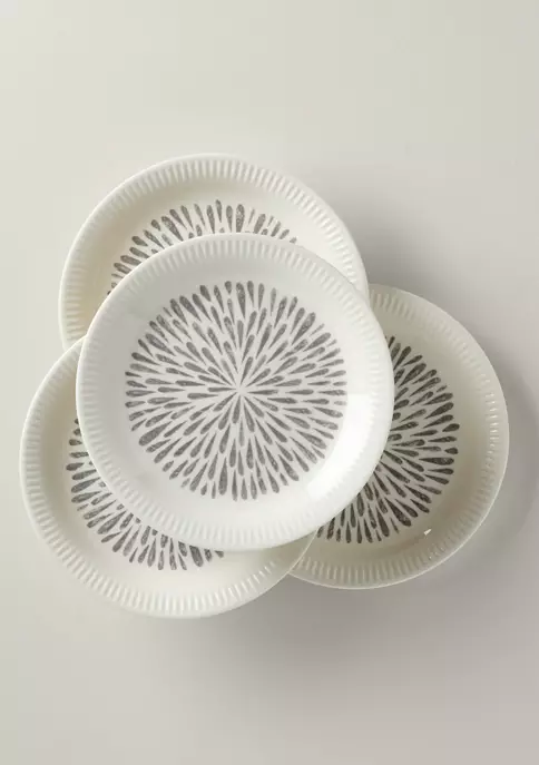 Discount 😉 Lenox® White and Gray Accent Plate Set ⭐ 2 Discount 😉 Lenox® White and Gray Accent Plate Set ⭐ - Image 2