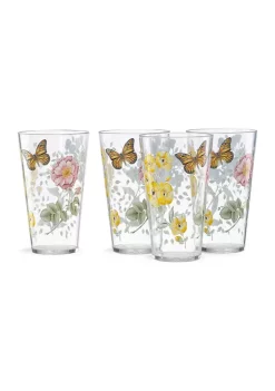 Cheap 🌟 Lenox® Butterfly Meadow Acrylic 4-Piece Highball Glass Set 🔥