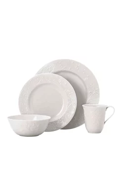 Hot Sale 😀 Lenox® Opal Innocence Carved 4-Piece Place Setting ⌛
