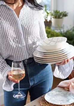 Hot Sale 🎁 Lenox® Tuscany Classics Set of 4 Rose Glasses 🥰 -Lenox store Belk 347