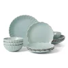 Top 10 💯 Lenox French Perle Scallop Ice Blue 12-Piece Dinnerware Set 🥰