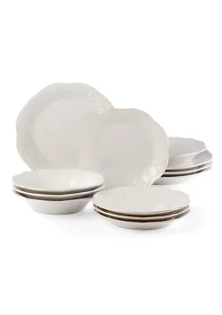 Cheapest ✔️ Lenox French Perle 12-Piece Plate & Bowl Dinnerware Set ⭐