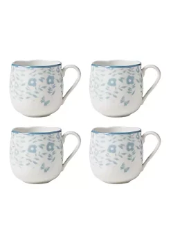 Cheap ⌛ Lenox Butterfly Meadow Cottage 4-Piece Mugs 🎉