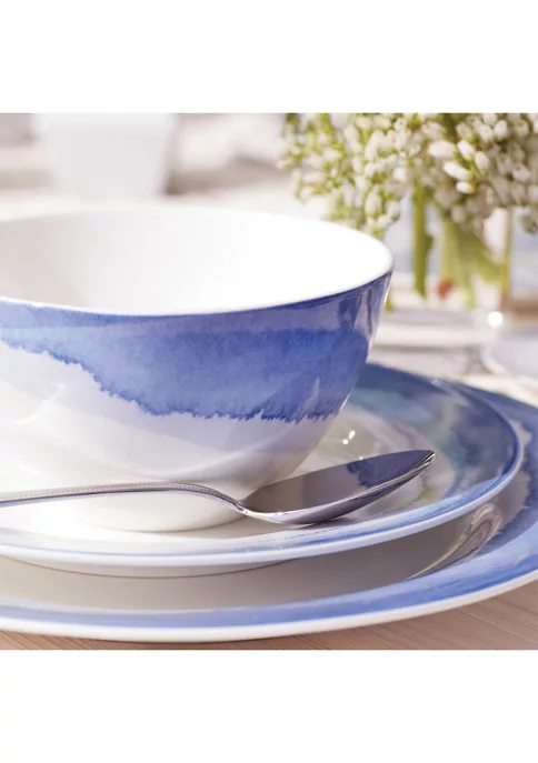 Best Sale 🔥 Lenox® Indigo Watercolor Stripe 4-Piece Place Setting 🛒 2 Best Sale 🔥 Lenox® Indigo Watercolor Stripe 4-Piece Place Setting 🛒 - Image 2
