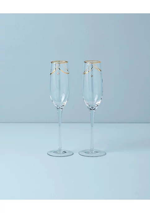 Cheap ❤️ Lenox Disney Bridal 2-Piece Toasting Flutes 🥰 2 Cheap ❤️ Lenox Disney Bridal 2-Piece Toasting Flutes 🥰 - Image 2