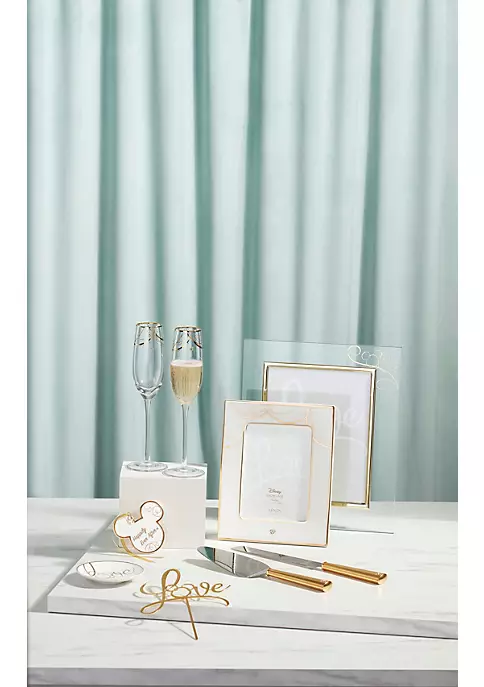 Cheap ❤️ Lenox Disney Bridal 2-Piece Toasting Flutes 🥰 3 Cheap ❤️ Lenox Disney Bridal 2-Piece Toasting Flutes 🥰 - Image 3