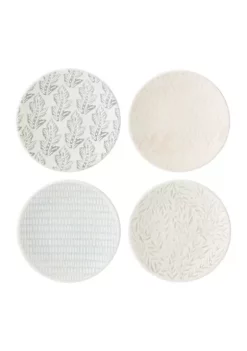 New 🎁 Lenox® Textured Neutrals Set of 4 Tidbit Plates 🧨