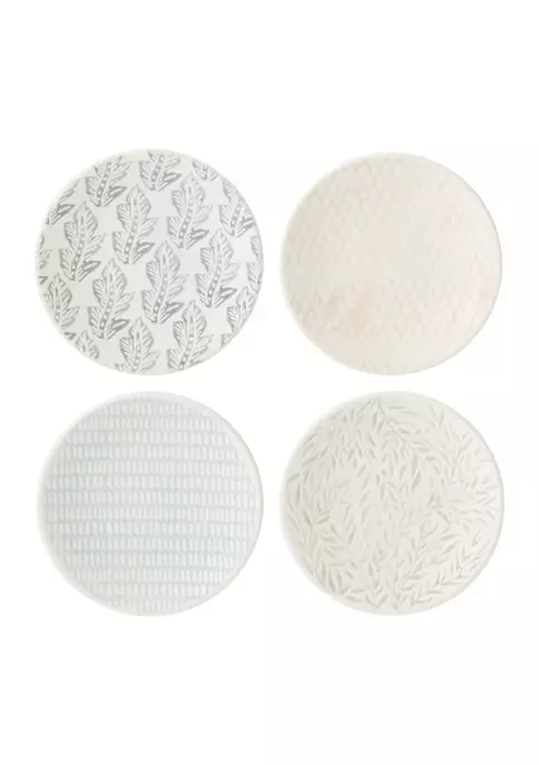 New 🎁 Lenox® Textured Neutrals Set of 4 Tidbit Plates 🧨 2 New 🎁 Lenox® Textured Neutrals Set of 4 Tidbit Plates 🧨 - Image 2