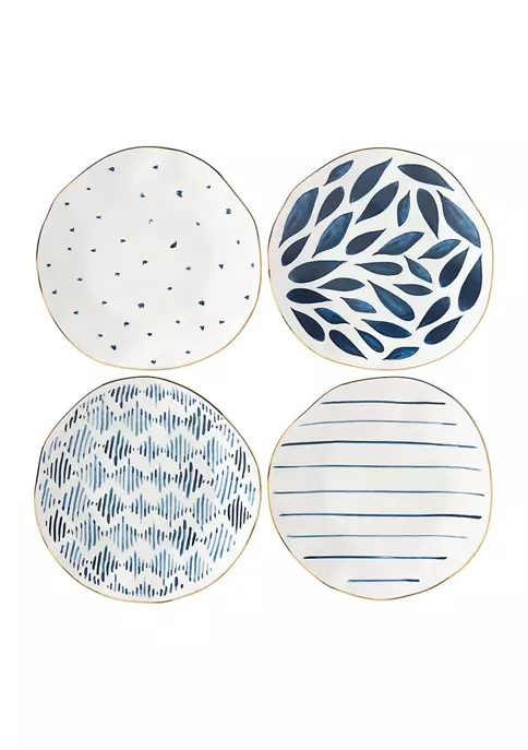 New ❤️ Lenox® Blue Bay 4 Piece Dessert Plate Set 😀 2 New ❤️ Lenox® Blue Bay 4 Piece Dessert Plate Set 😀 - Image 2