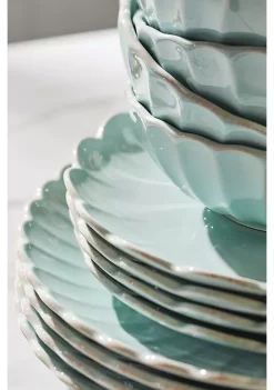 Best Sale ⭐ Lenox French Perle Scallop Ice Blue 4-Piece Place Setting 🔥 -Lenox store Belk 613
