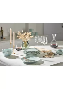 Best Sale ⭐ Lenox French Perle Scallop Ice Blue 4-Piece Place Setting 🔥 -Lenox store Belk 614