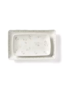 Hot Sale ✨ Lenox Oyster Bay 2-Piece Nesting Serving Platters 🎁 -Lenox store Belk 677