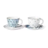 New ⌛ Lenox Blue Bay 4-Piece Teacup & Saucer Set ⌛