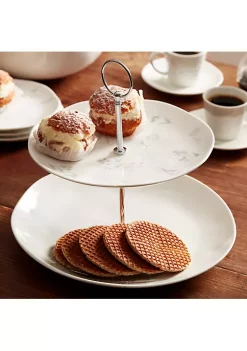 Best Pirce 🛒 Lenox Oyster Bay 2-Tiered Server 🤩 -Lenox store Belk 725