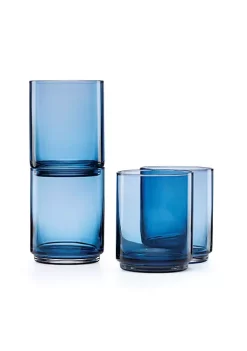 Cheapest 🎁 Lenox Tuscany Classics Stackable 4-Piece Tall Glasses 👍 -Lenox store Belk 769