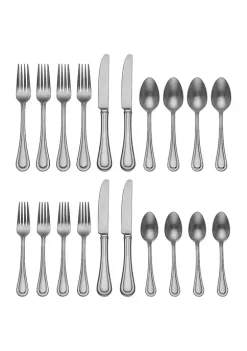 Hot Sale 🛒 Lenox® Textured Neutrals 20-Piece Flatware Set 🥰