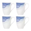 Best deal ⌛ Lenox® Indigo Watercolor Stripe 4-Piece Mug Set ⭐