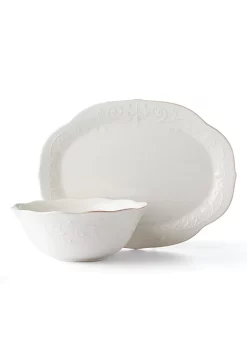 Discount 😉 Lenox French Perle 2-Piece Serveware Bundle 😍 -Lenox store Belk 933