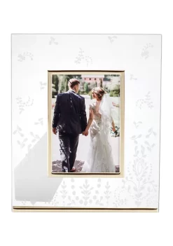 Budget 🧨 Lenox® Opal Innocence Flourish Glass Picture Frame ⌛