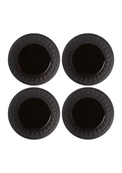 Buy 👏 Lenox® Chelse Muse Fleur Matte Black 4-Piece Accent Plate Set 👍